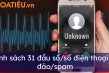 Danh sách các số điện thoại lừa đảo