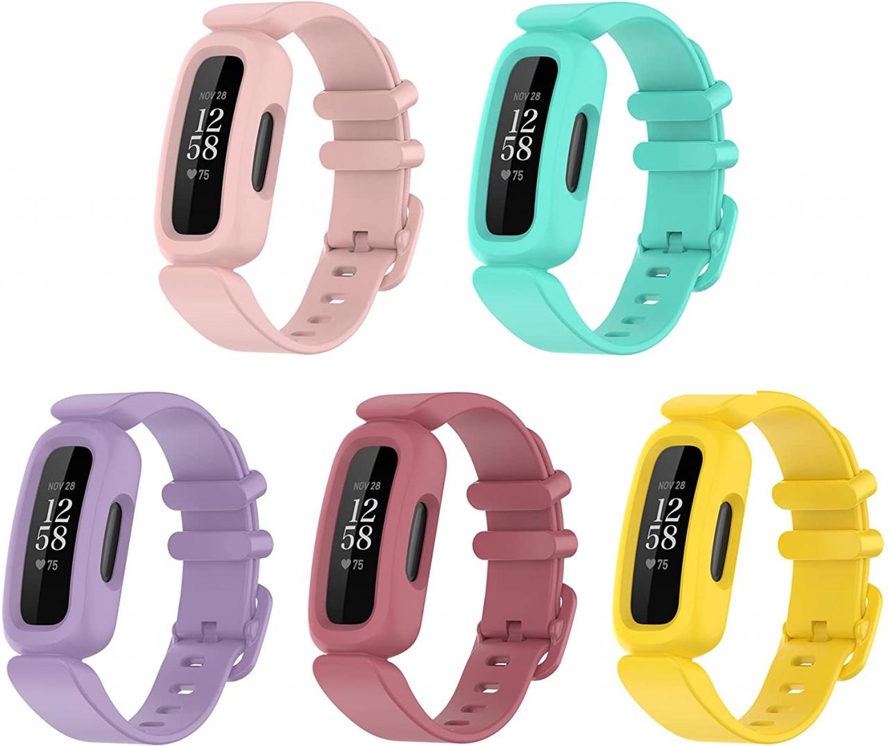 Amazon.com: Compatible with Fitbit Ace 3 Bands for Kids, Silicone Replacement Band Water Resistant Fitness Watch Starp for Fitbit Ace 3 Kid's Band (5-Pack-A) : Cell Phones &amp; Accessories