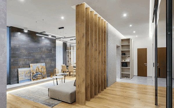 Giá thanh lam gỗ nhựa trang trí phòng khách 2021 | Kinh nghiệm thi công