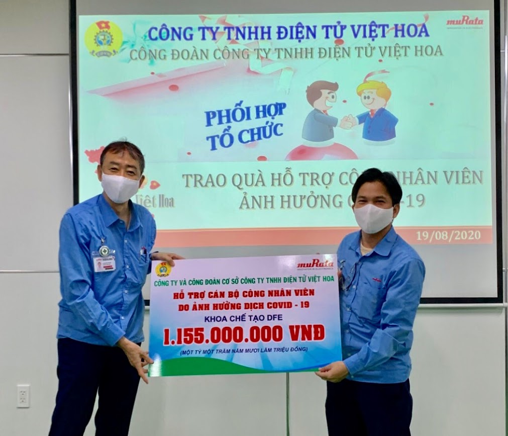 Công ty TNHH Điện tử Việt Hoa chăm lo tốt hơn đời sống người lao động trong dịch