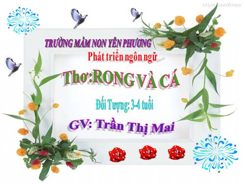 giáo án điện tử rong và cá - Phát triển Ngôn ngữ - đào thị hồng - Thư viện Bài giảng điện tử