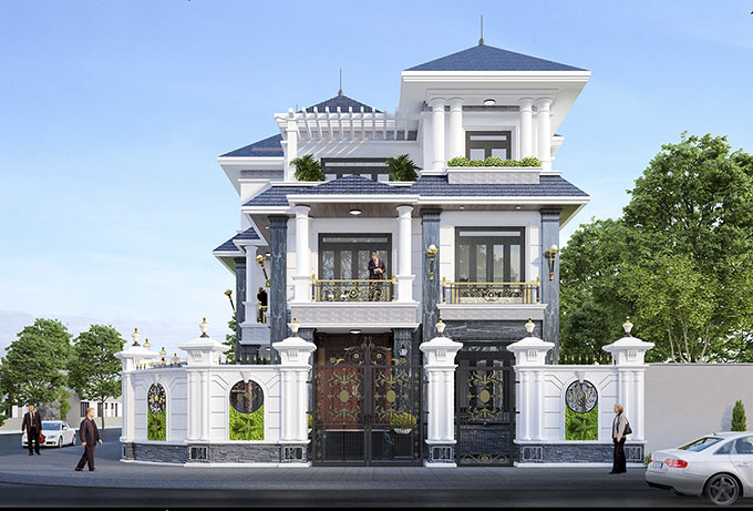 biet thu tan co dien mai thai 3 tang goc pho 2 mat tien