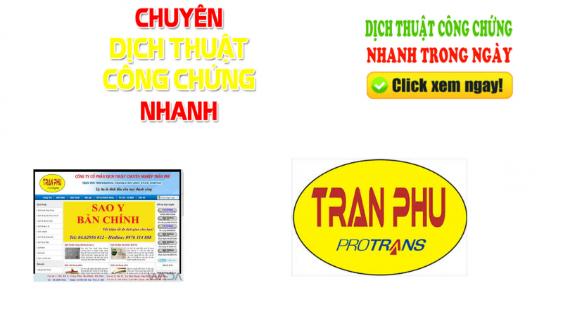 Dịch thuật và hợp pháp hóa Trần Phú