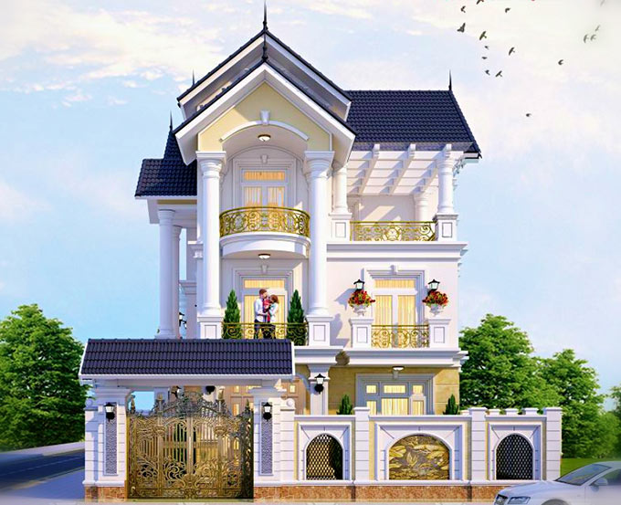 69 Mẫu biệt thự 3 tầng tân cổ điển đẹp không góc chết năm 2022