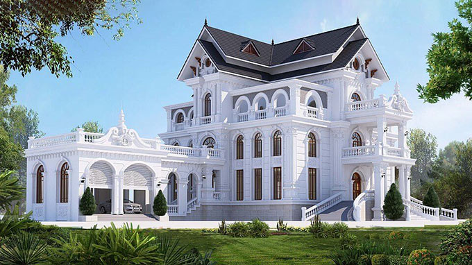 Mẫu 6 - Biệt thự 3,5 tầng hoàn thiện 6 tỷ