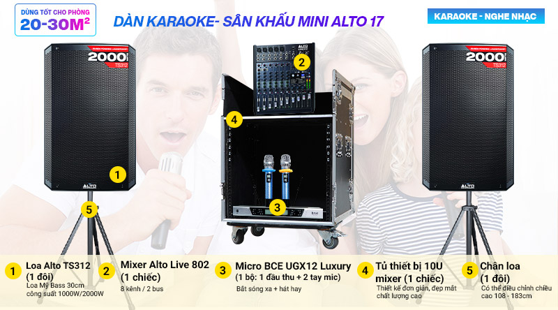 Dàn Karaoke BC-Alto 17 Chính Hãng, Giá Rẻ Nhất