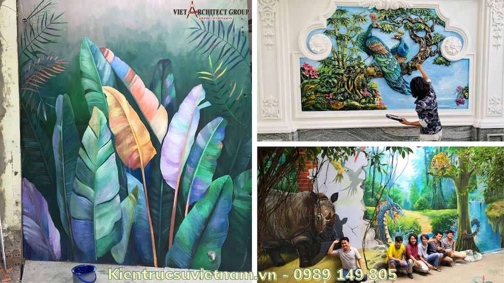 Điểm nhấn ấn tượng của các bức tranh vẽ tường đẹp  Tranh Sơn Dầu Minh  Hưng  1 TPHCMtranh vẽ tay 100 sơn dầu